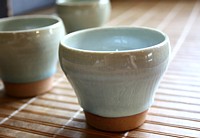 水色の煎茶碗